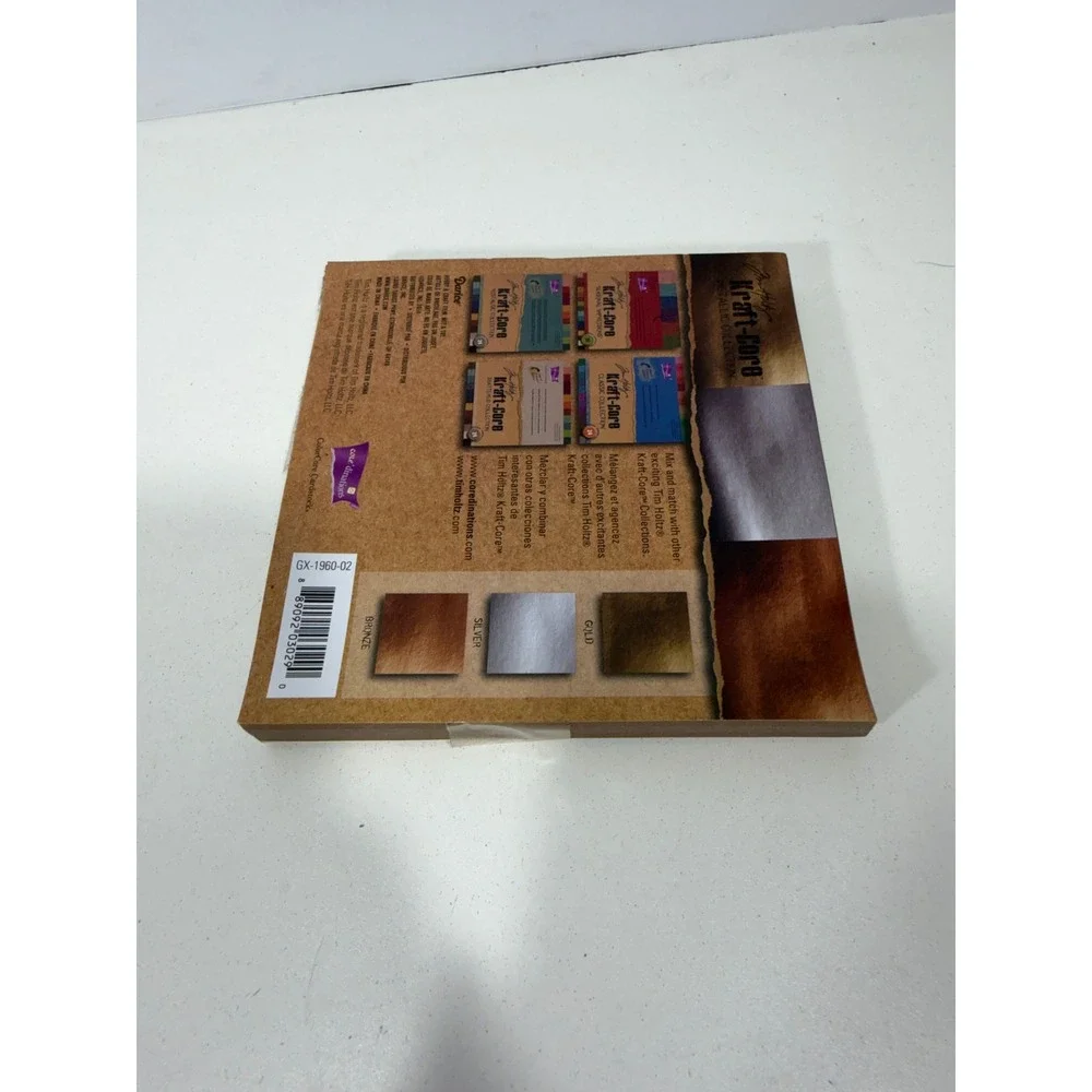 Tim Holtz Core'dinations Kraft-Core Metallic Cardstock 6x6 2 Pads 96 Sheets Tot.